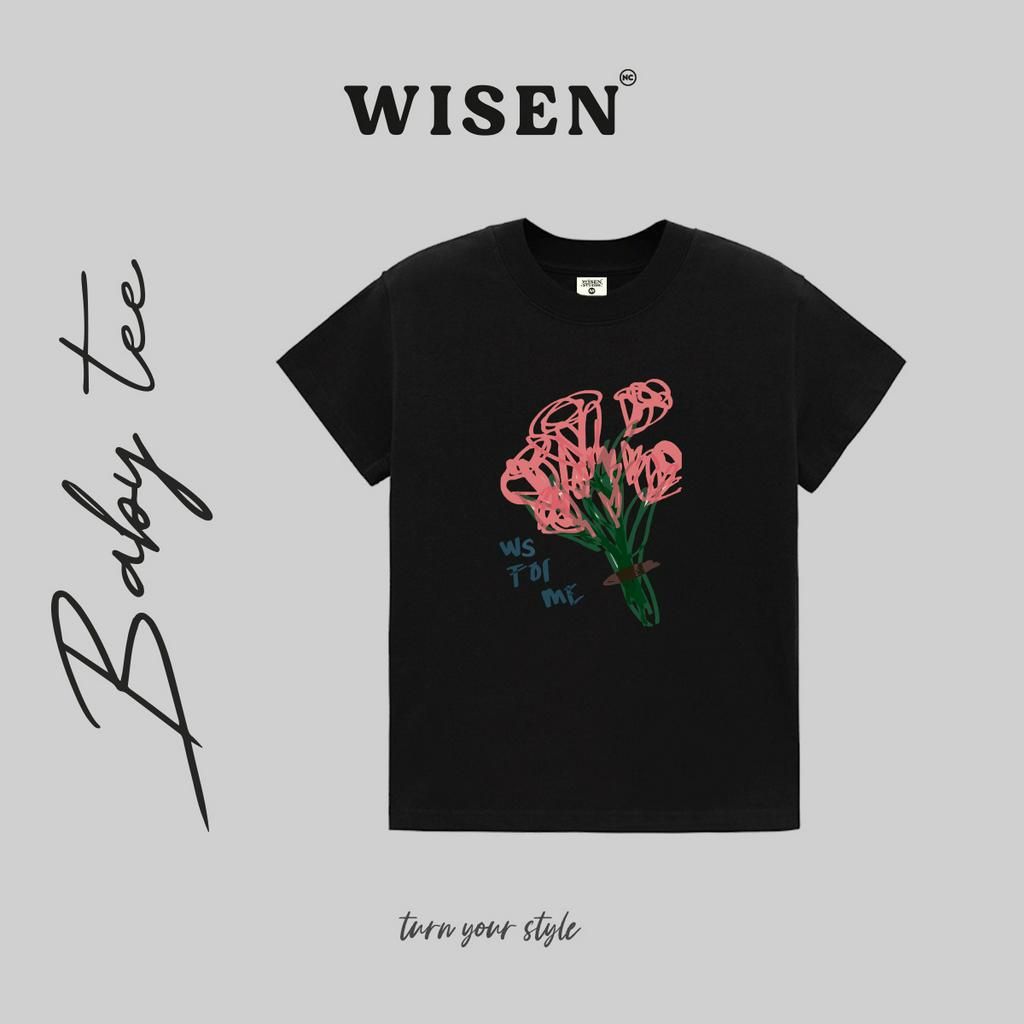 Áo Thun Baby Tee WISEN Phông Unisex Local Brand 100% Cotton Cao Cấp 2 Chiều Mẫu FLOWERS