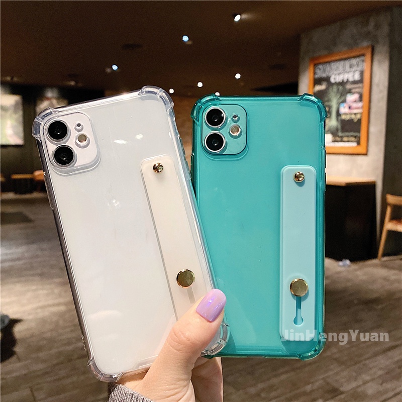 Ốp Điện Thoại Silicon Mềm Dạ Quang Có Dây Đeo Cổ Tay Cho iphone X XS Max XR 6 6 6S 7 8 PLUS SE2020