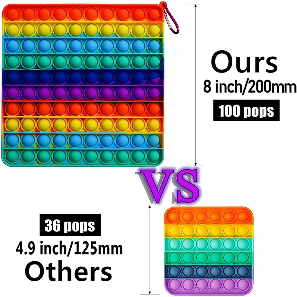Đồ Chơi Nhấn Bong Bóng Silicon Giảm Căng Thẳng Nhiều Hình Dạng 20cm máy chơi Pop It