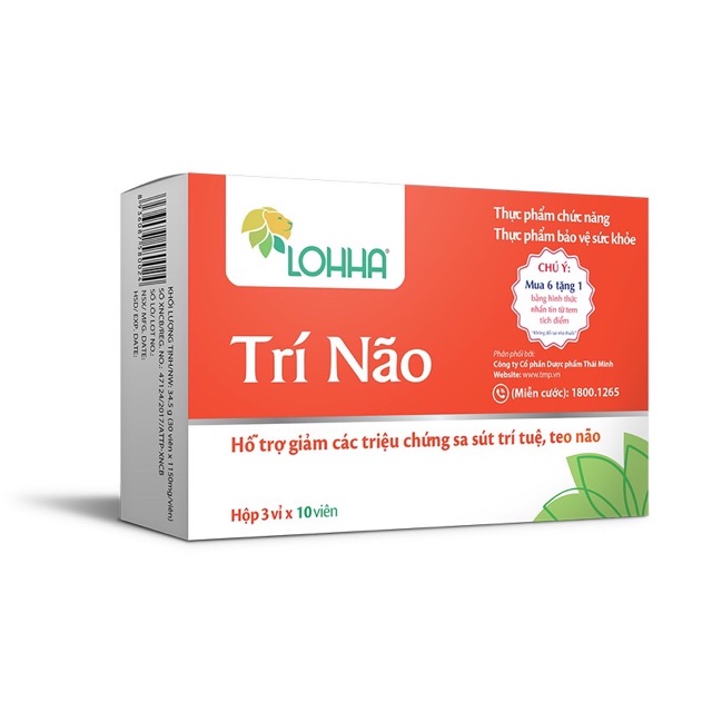 (tích điểm 6+1) Lohha Trí Não -Giúp ngăn ngừa teo não, sa sút trí tuệ