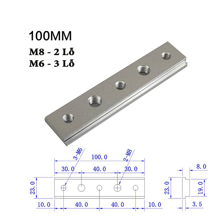 Thanh ray trượt nhôm có số đo lắp máy phay máy cưa bàn mini QE169