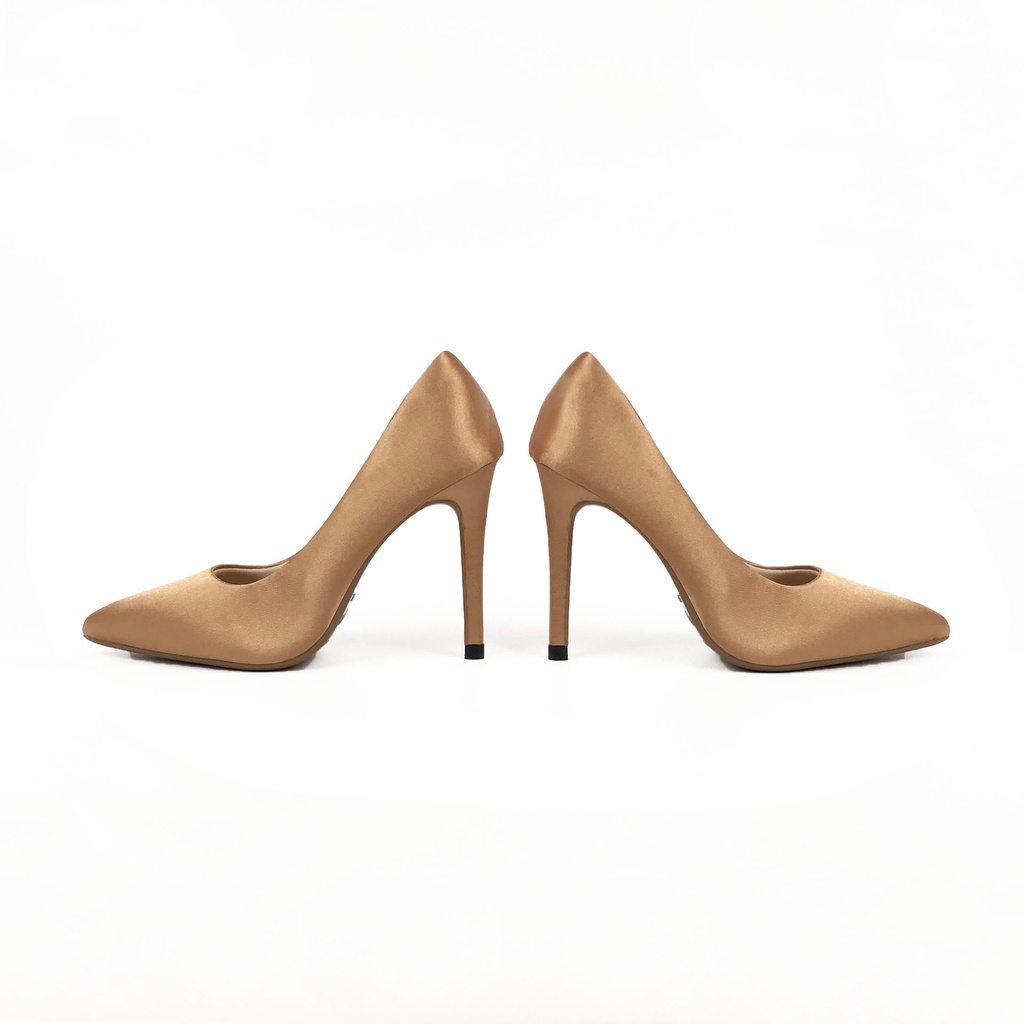Giày cao gót mũi nhọn 10p STILETTO HADU G1018 lụa satin cực đẹp dáng siêu sang 12/12