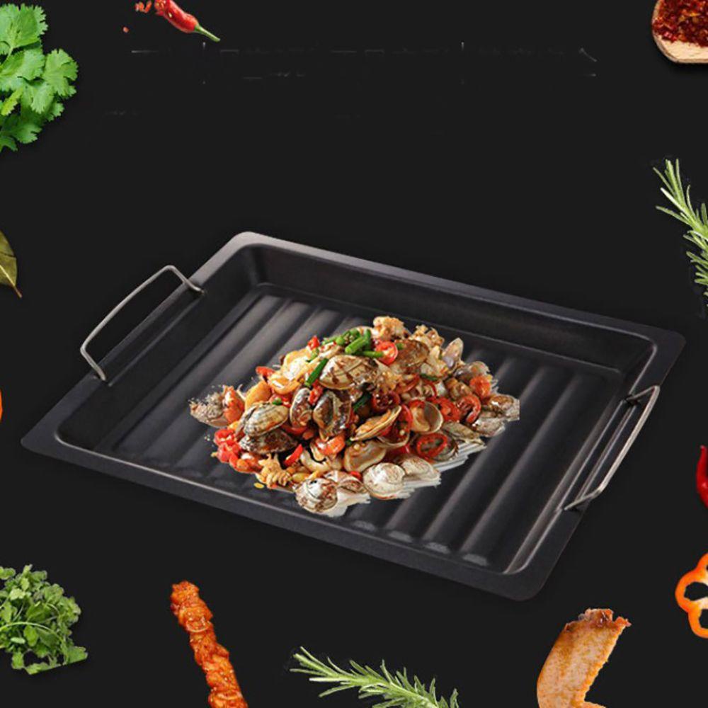 Vỉ Nướng Bbq Hình Chữ Nhật Chống Dính Phong Cách Nhật Bản