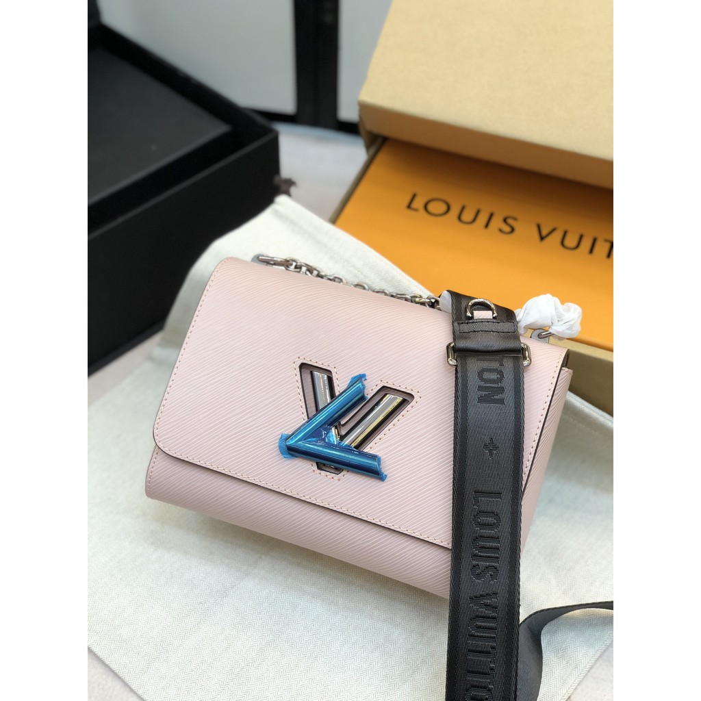 Túi Twist super da tăm màu hồng size 23cm