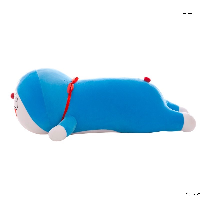 Gối Ôm Dài Hình Mèo Doraemon Bằng Vải Chiffon Dễ Thương