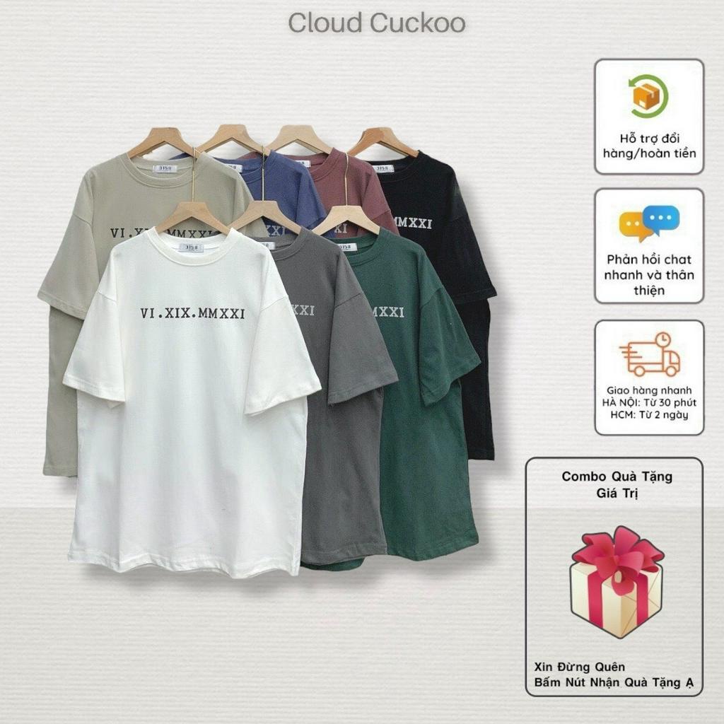 Áo Phông Dáng Rộng Phong Cách Đơn Giản In Chữ La Mã Chất Khô Tuyết Nhung Cao Cấp - Mã Số: 50019