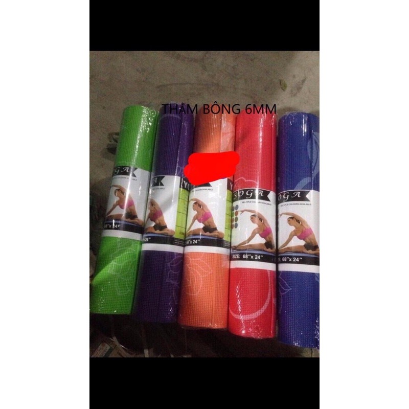 Thảm yoga bông dày 6mm