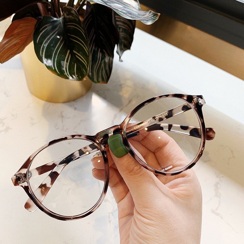 Gọng kính cận thời trang LUMINA ngố tròn dễ thương phong cách Nhật Hàn chống bức xạ và ánh sáng xanh dành cho nữ 076