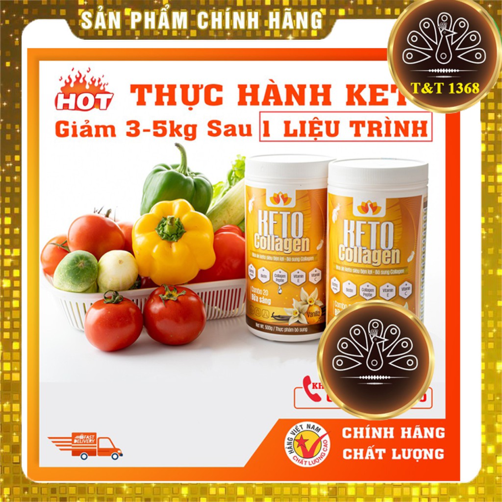 Keto Collagen [Chính Hãng] Bữa ăn Keto GIẢM CÂN SIÊU TIỆN LỢI cho người thực hành Keto và người muốn giảm cân-2 Hộp 500g | BigBuy360 - bigbuy360.vn