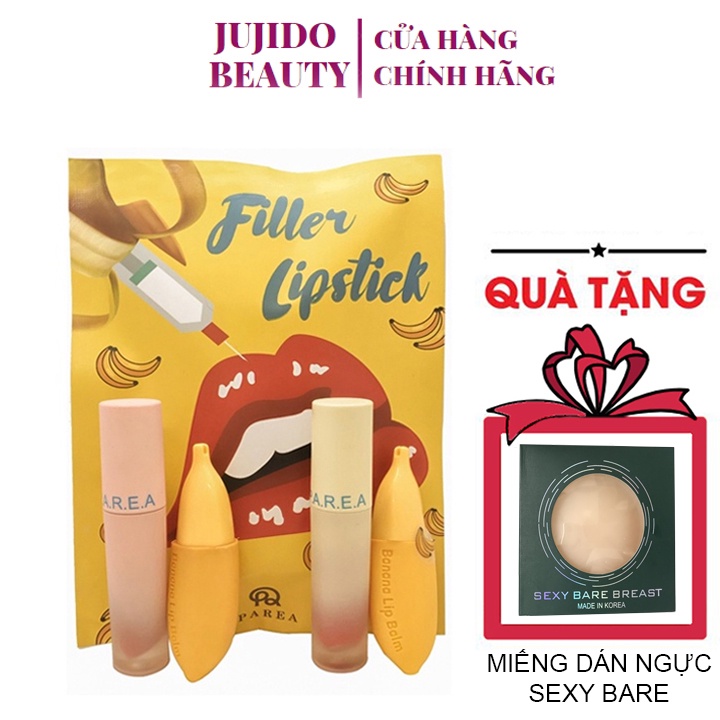 Son Chuối Filler Lipstick Collagen Parea Chính Hãng Giúp Dưỡng Ẩm Khử Thâm Môi Căng Bóng Hồng Hào