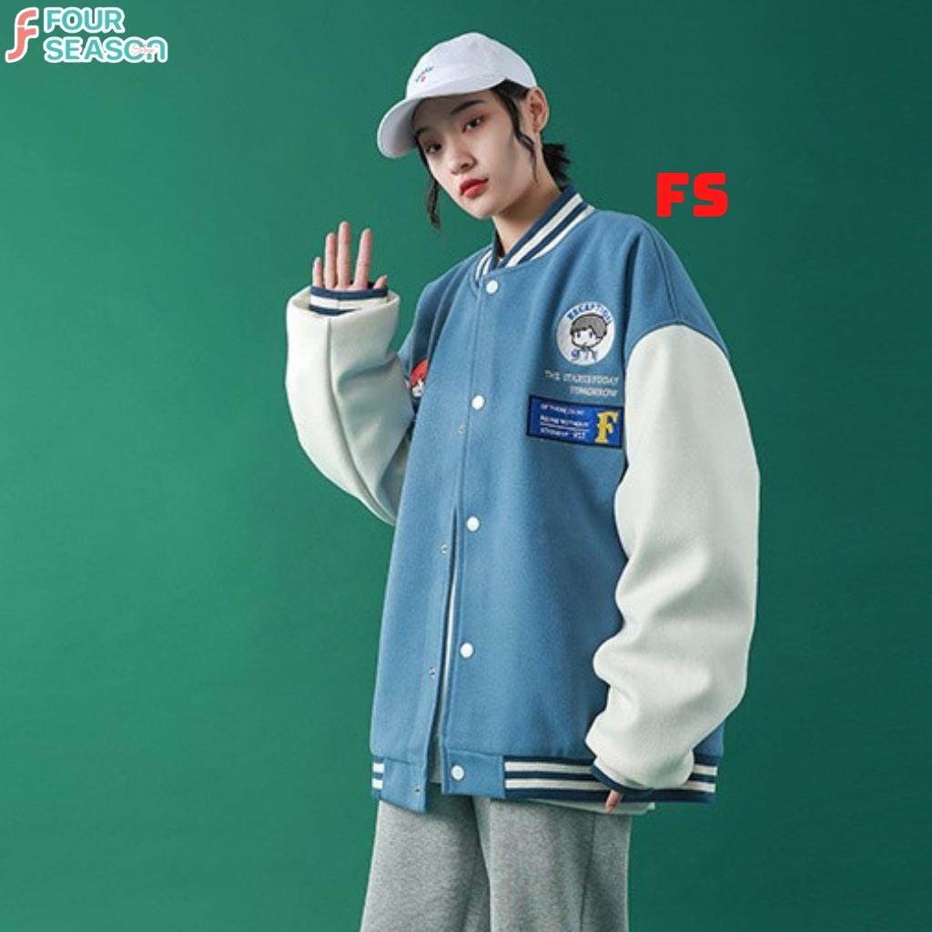 Áo bomber unisex form rộng DINNER BBN04 4S jacket nỉ bông nam nữ streetstyle hottrend mềm mịn rẻ đẹp