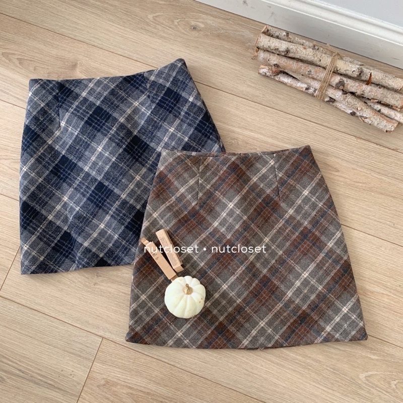 Chân váy zip kẻ caro chéo _ CV0057 | BigBuy360 - bigbuy360.vn