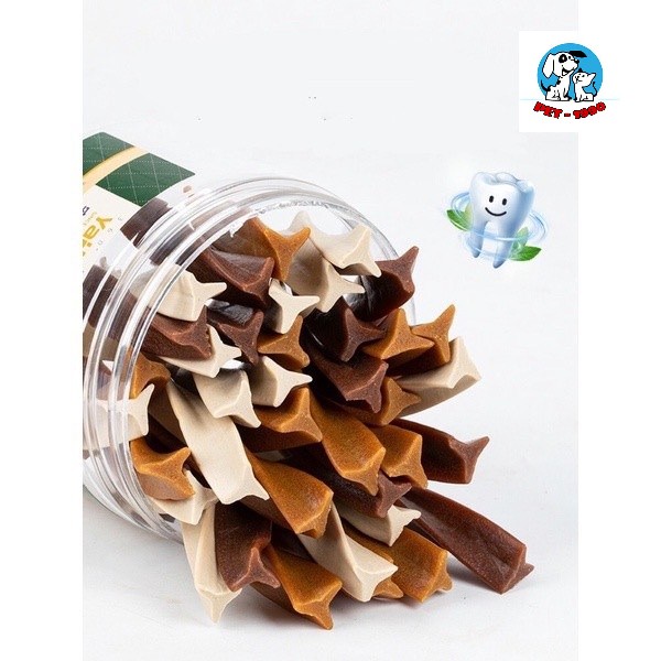 Bánh Thưởng Yaho Dạng Thanh Xoắn Mix 3 Vị Bò - Gà - Sữa Giúp Sạch Răng Thơm Miệng Cho Chó Mèo