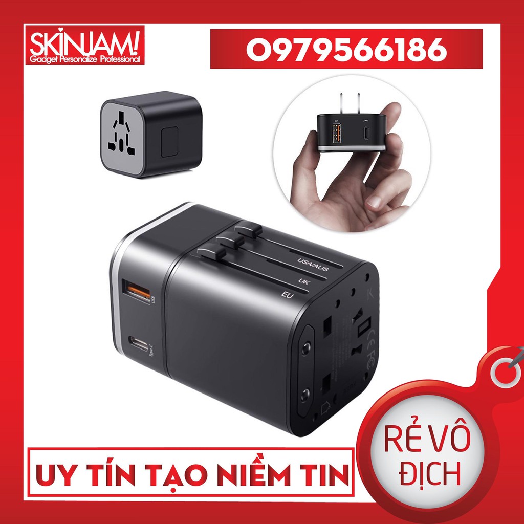 Bộ Sạc Nhanh Du Lịch Đa Năng Baseus Removable 2 in 1 Universal Travel Adapter PPS Quick Charger Edition