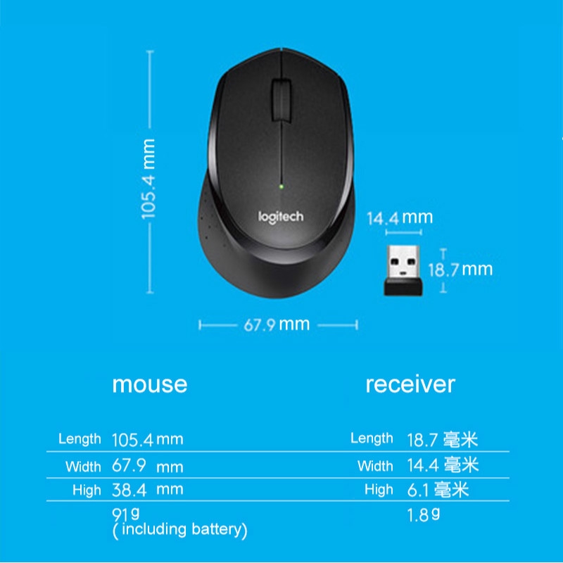 Chuột không dây Logitech M330 2.4Ghz 1000 DPI không ồn chất lượng cao