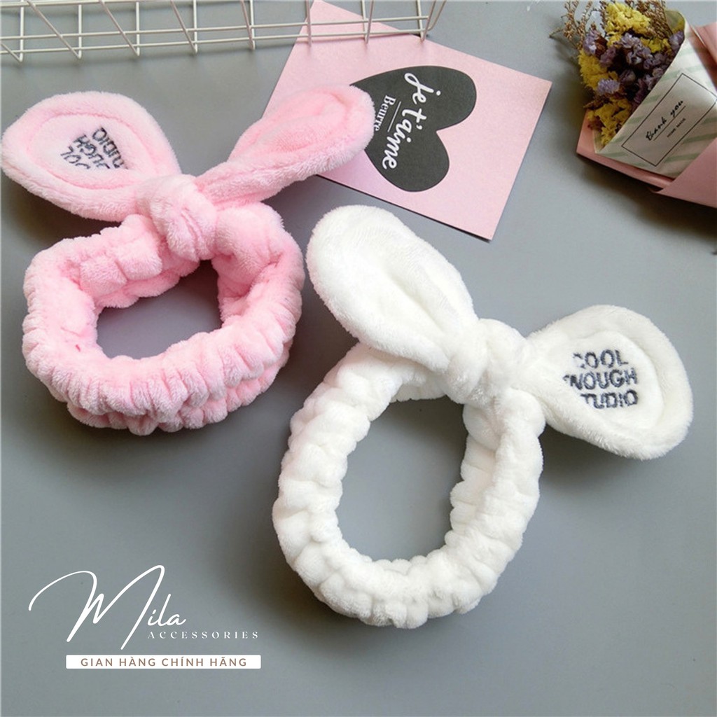 Băng đô rửa mặt nữ tai thỏ cute MILA B104 ❤️SIÊU CUTE❤️ co giãn mềm mại dễ thương dành cho các bạn nữ Mila Accessories