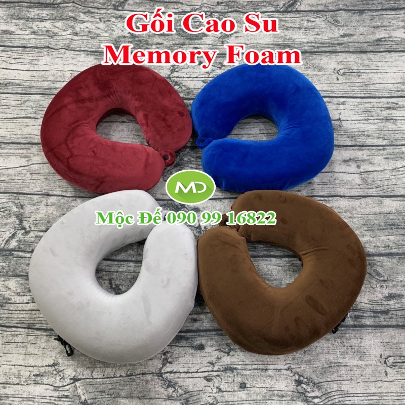 Gối Chữ U Cao Su Non SAIGON 30x30cm Ô Tô, Đi Tàu Xe, Du Lịch, Xe Hơi, Máy Bay - Gối Kê Cổ Dùng Cho Văn Phòng