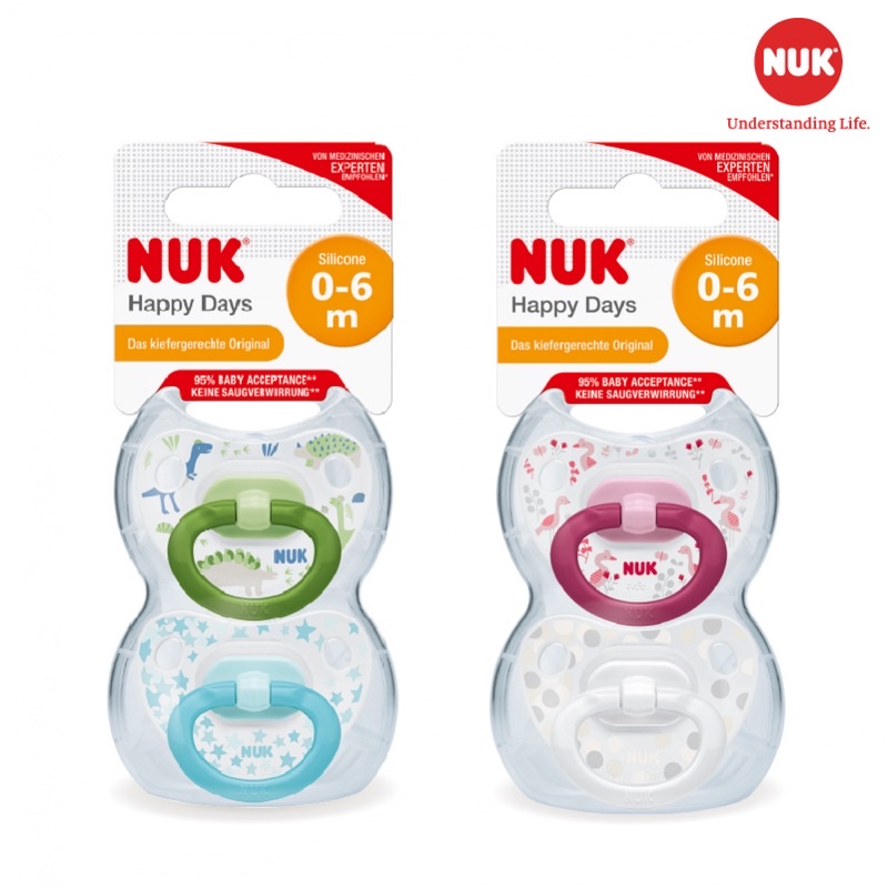 (Có bán lẻ) Bộ 2 ty giả NUK Silicone Classic (Giao hình ngẫu nhiên)