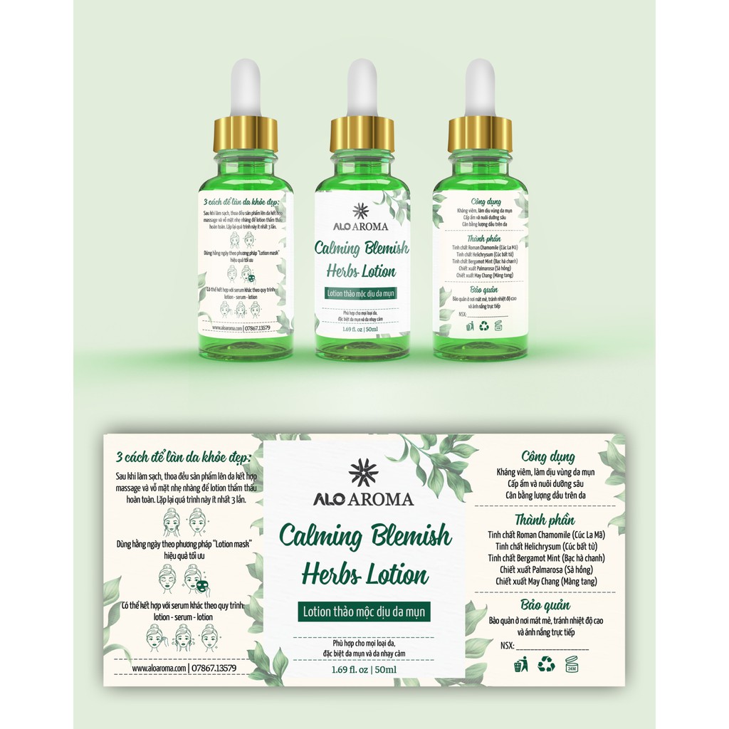 Calming Blemish Herbs Lotion - Lotion thảo mộc dịu da mụn AloAroma | BigBuy360 - bigbuy360.vn