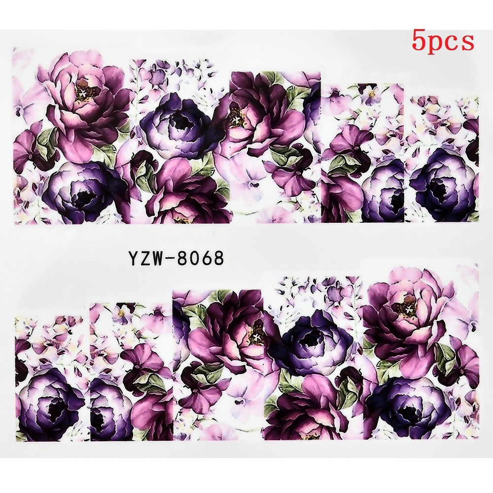 Decal Nước Họa Tiết Hoa Dán Móng Nghệ Thuật