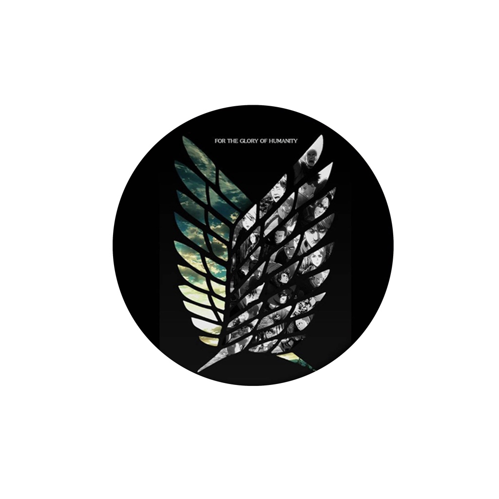 (m01) Huy hiệu cài áo IN HÌNH Attack on Titan Đại chiến Titan anime chibi dễ thương tiện lợi