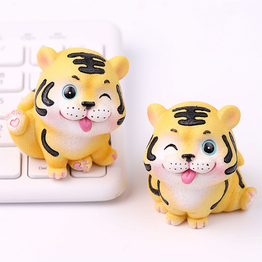 Tượng hình con hổ hoạt hình đáng yêu để bàn dành cho trang trí