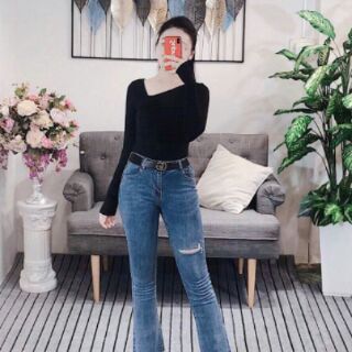 Quần bò ống vẩy