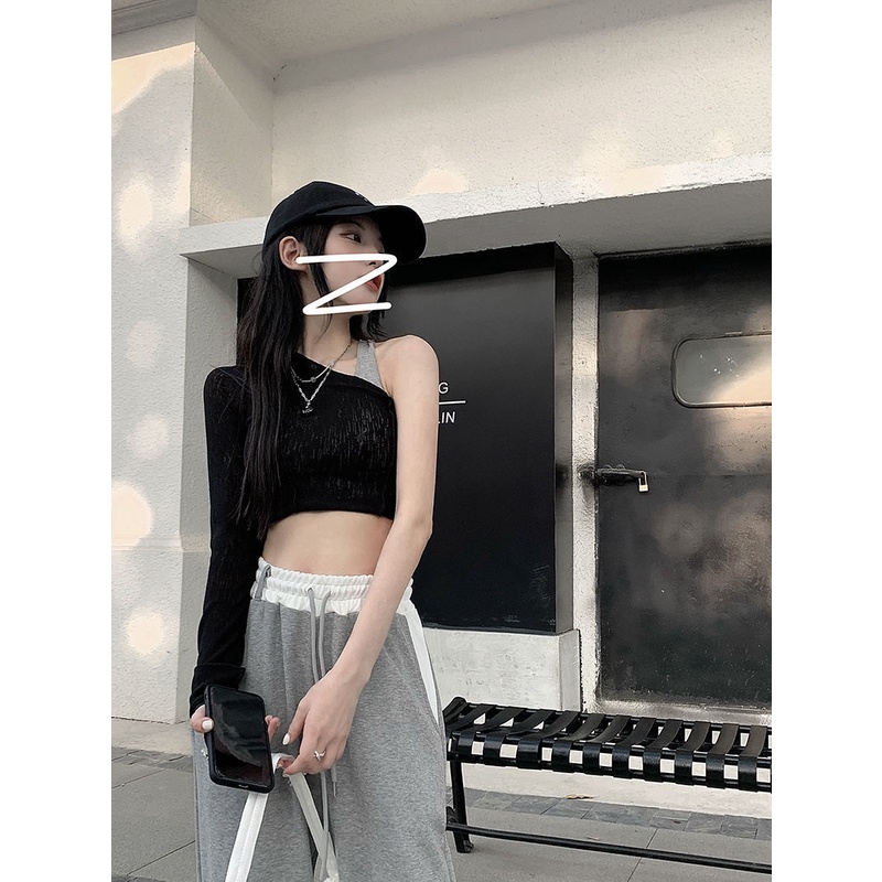 Quần Thể Thao Lưng Cao Ống Rộng Thời Trang Mùa Hè Cho Nữ