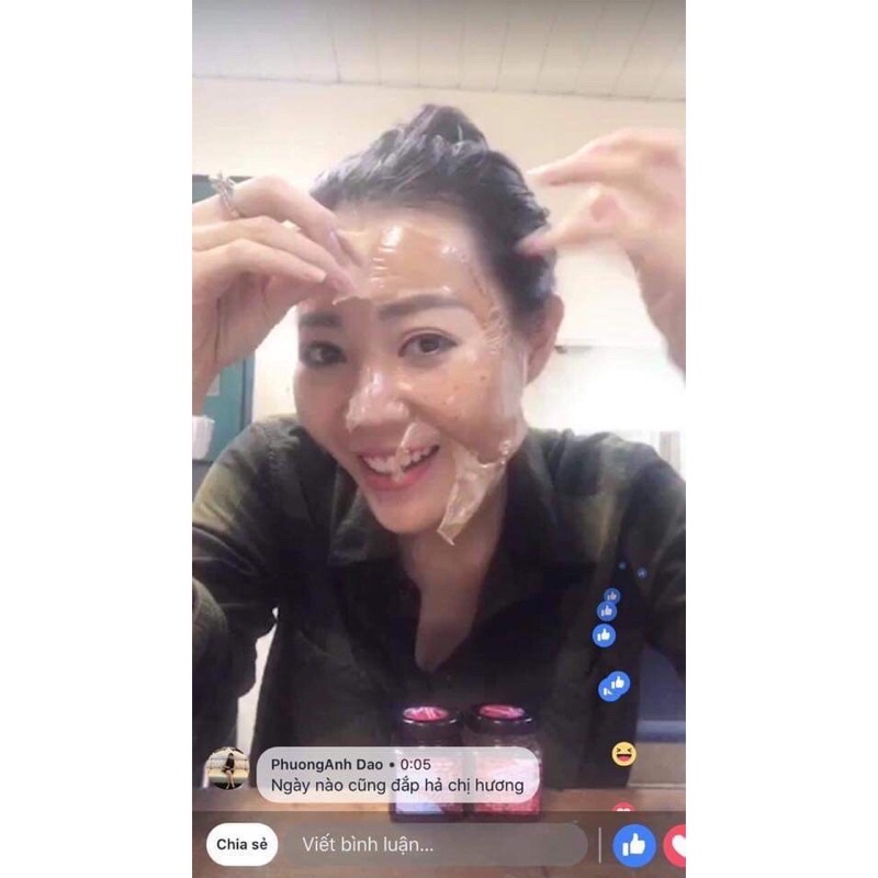 Mặt nạ hồng sâm collagen Kim Hoàng chính hãng khử nám, tàn nhang dưỡng da trắng sáng căng mịn