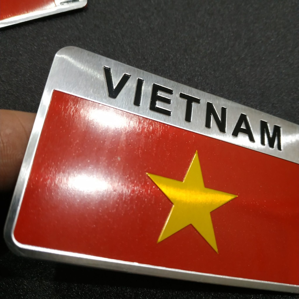 Tem nhôm dán xe cờ Việt Nam
