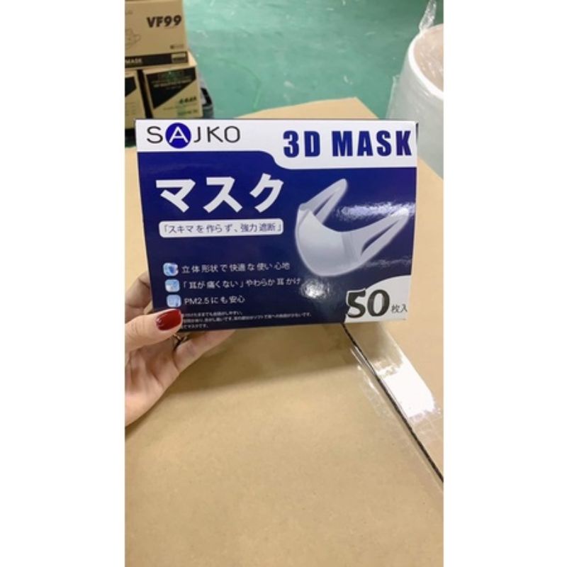 Khẩu trang y tế 3D Mask SAIKO Xuân Lai mới (Hộp 50 chiếc)