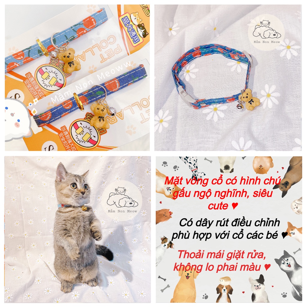 [Thời trang thú cưng] Vòng Cổ Hình Chú Gấu Siêu Cute Cho Thú Cưng - Hàng Độc Lạ Giá Rẻ Vô Địch