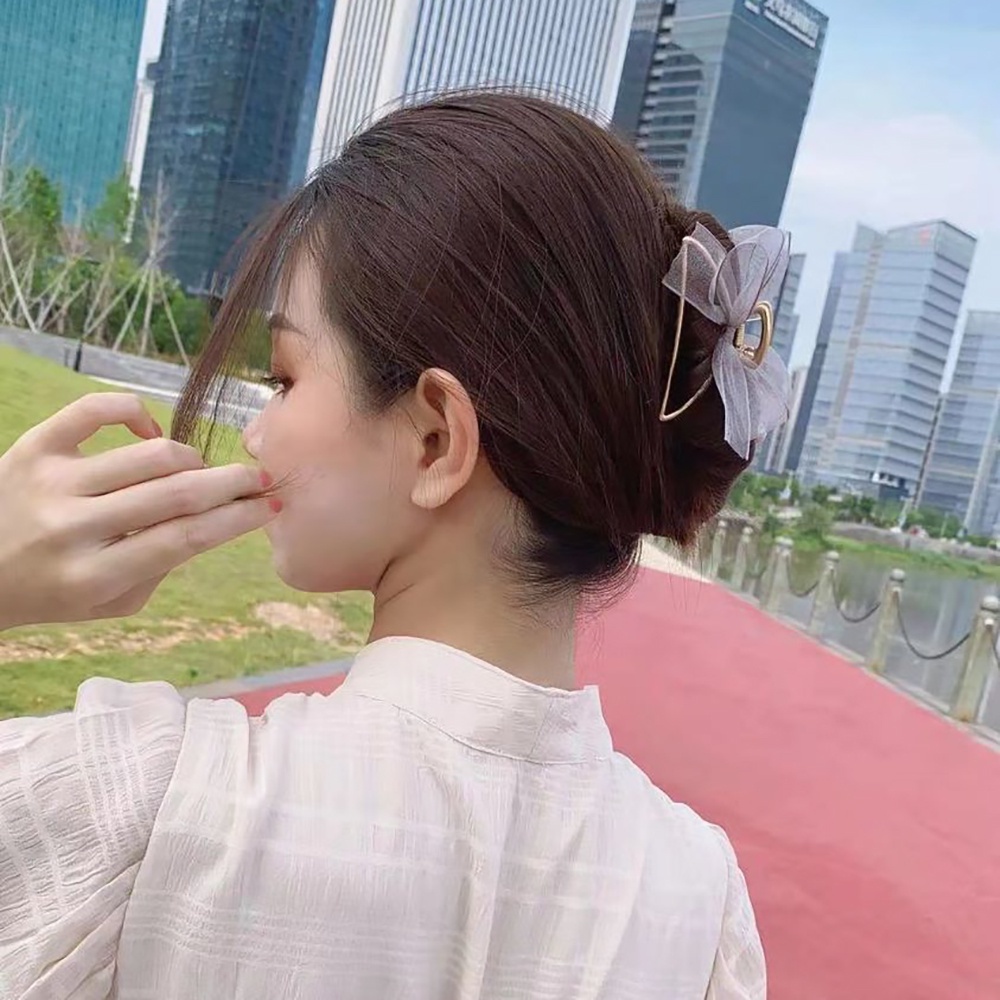 Kẹp tóc càng cua phối ren tua rua phong cách Hàn Quốc cổ điển đẹp mắt nhiều màu sắc cho nữ