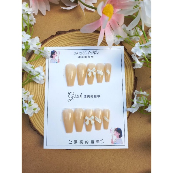 móng giả 24 móng , móng tay giả , móng xinh