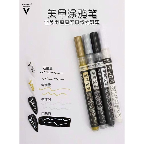 Bút gel kẻ vẽ nét Cho móng nail hotrend