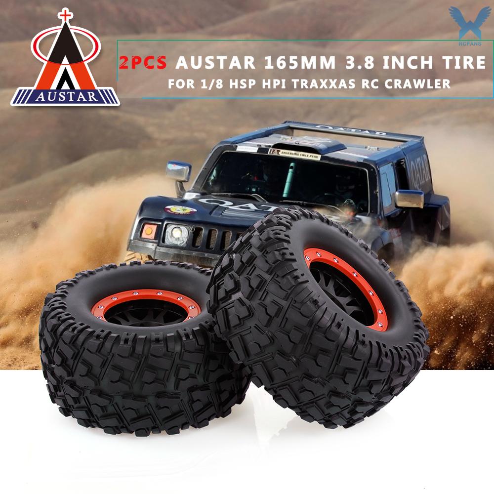 Rs Set 2 Bánh Xe Thay Thế Austar 165mm 3.8 Inch Chuyên Dụng Cho Xe Điều Khiển Hsp Hpi Traxxas Rc 1 / 8 Crawler