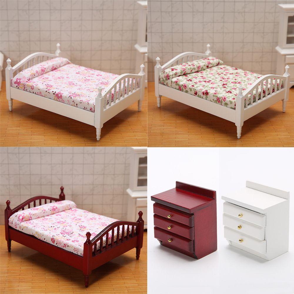 Giường Ngủ Mini Tỉ Lệ 1: 12 Trang Trí Nhà Búp Bê