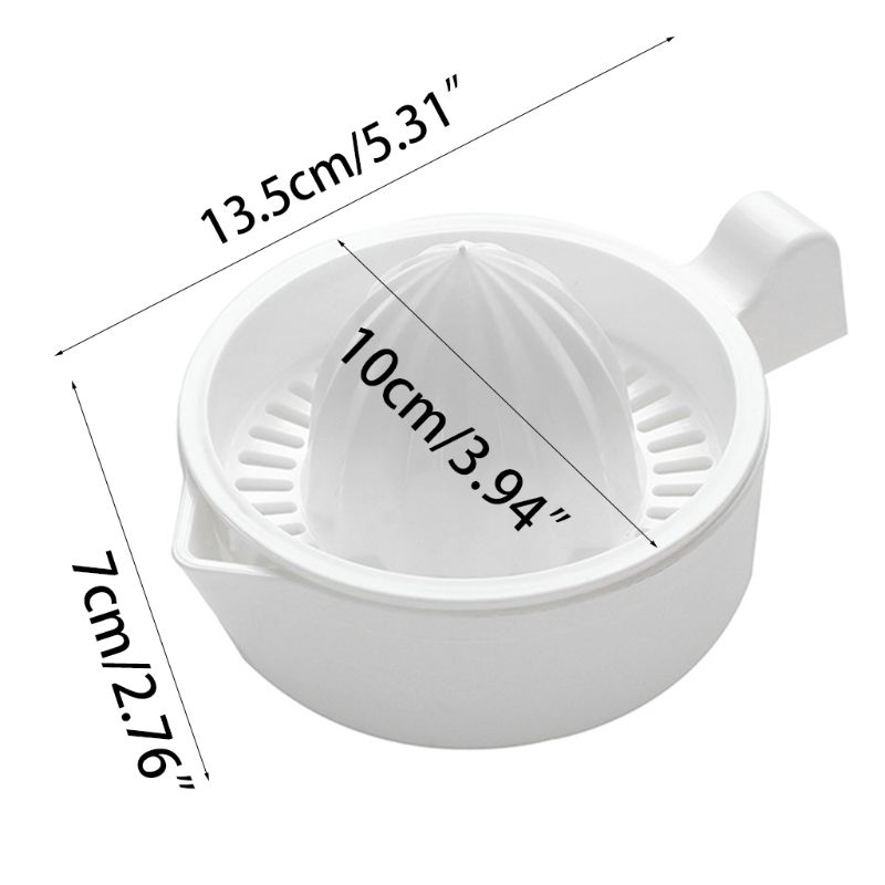 Khay vắt nước ép cam hai lớp mini bằng nhựa kèm quai cầm