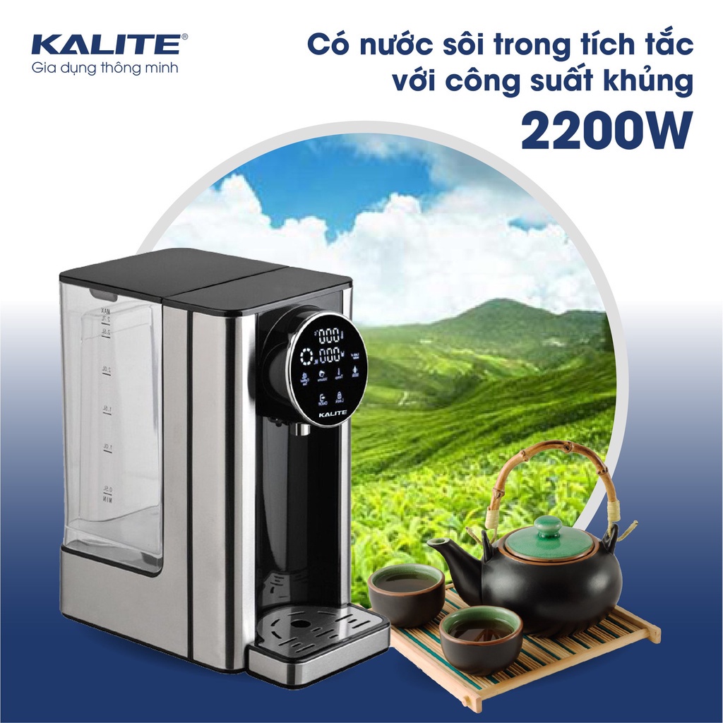 Bình thuỷ điện Kalite KL 888 dung tích 2,7L, bình pha trà pha cafe có lọc nước RO