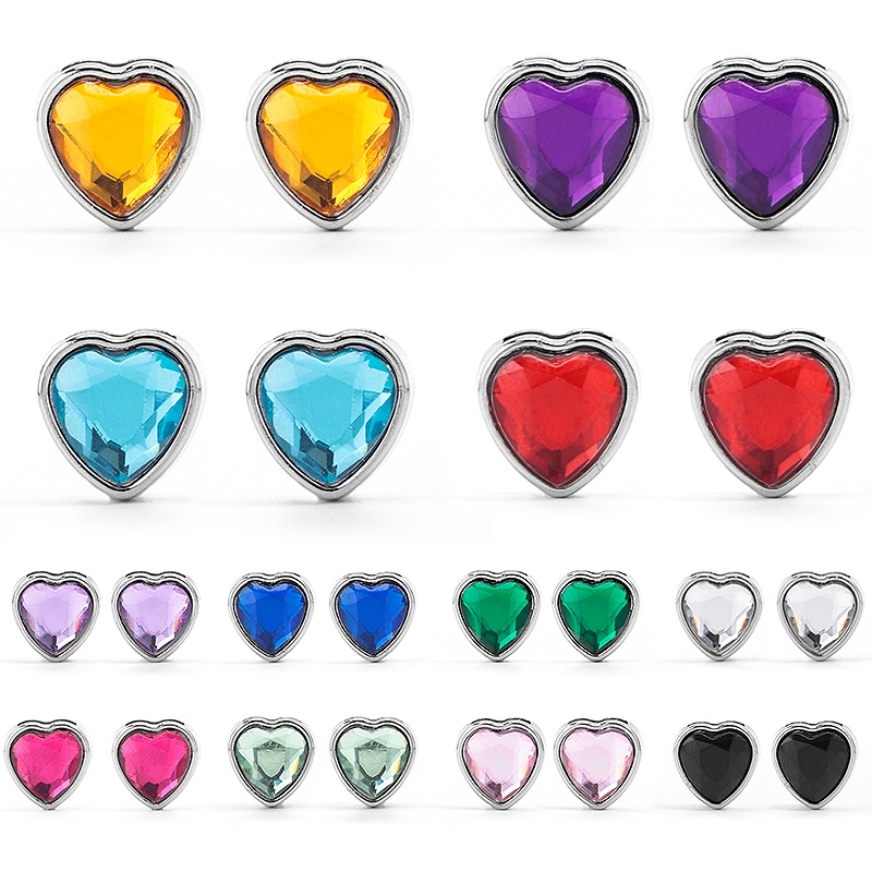 Dây Buộc Giày Mặt Phẳng 24 Màu Co Giãn Không Cần Buộc Hình Trái Tim Đính Kim Cương Cho Nam Nữ