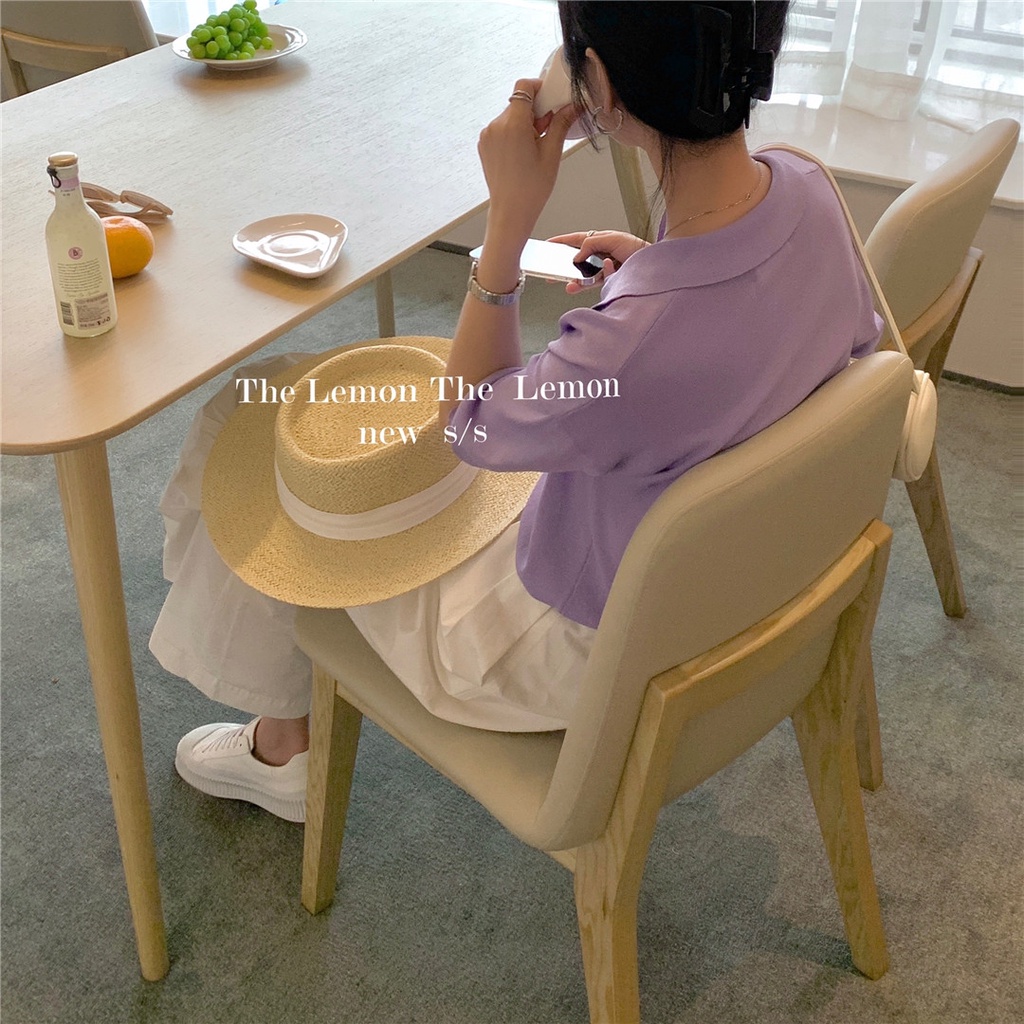 Áo polo Dệt Kim Tay Ngắn Cổ polo Thời Trang Mùa Hè Dành Cho Nữ