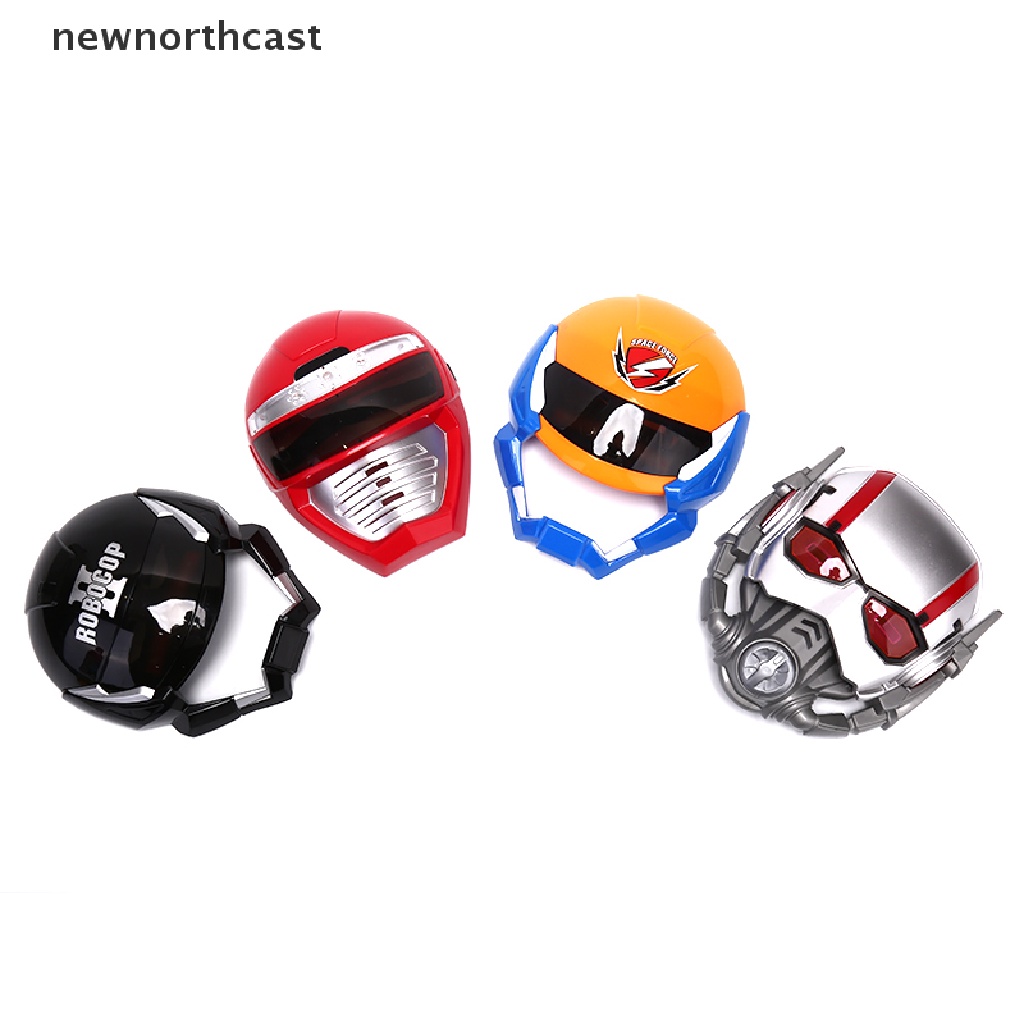 [newnorthcast] Cartoon Full Facial Masks Kids LED Power Rangers Mask Robocop Ant-Man Toy Gift 