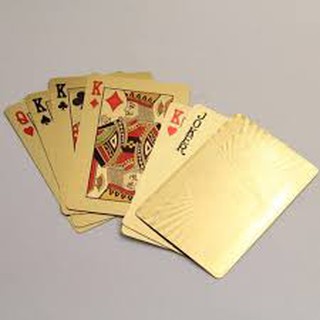 Bộ Bài Lá Mạ Vàng 24K Cao Cấp