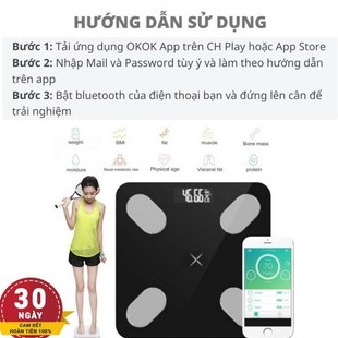 [HÀNG MỚI VỀ] Cân Điện Tử Cân Sức Khỏe Kết Nối Bluetooth- Phân tích số đo cơ thể, kiểm soát ăn uống, hoạt động thể thao!