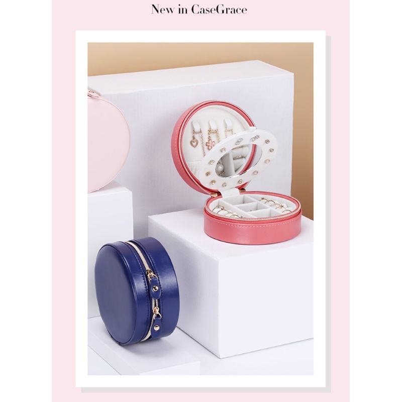 Hộp Đựng Trang Sức Nhỏ Có Khóa Kéo Tiện Dụng