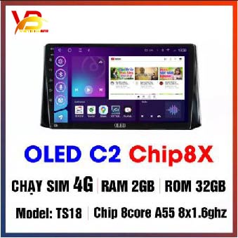Màn Hình Android OLED C2 Mới (2022) - Màn Hình DVD 9"10" Cho xe con , xe tải - Điều Khiển Giọng Nói, Youtube ẩn, Vietmap