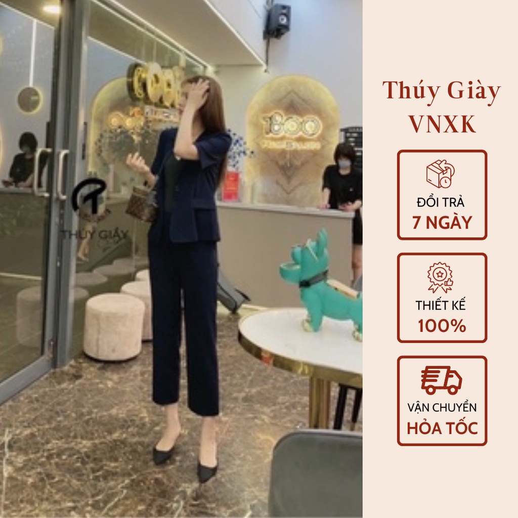 Set vest dư xịn MNG xanh than phong cách hàn quốc, thời trang công sở by Thuygiayvnxk