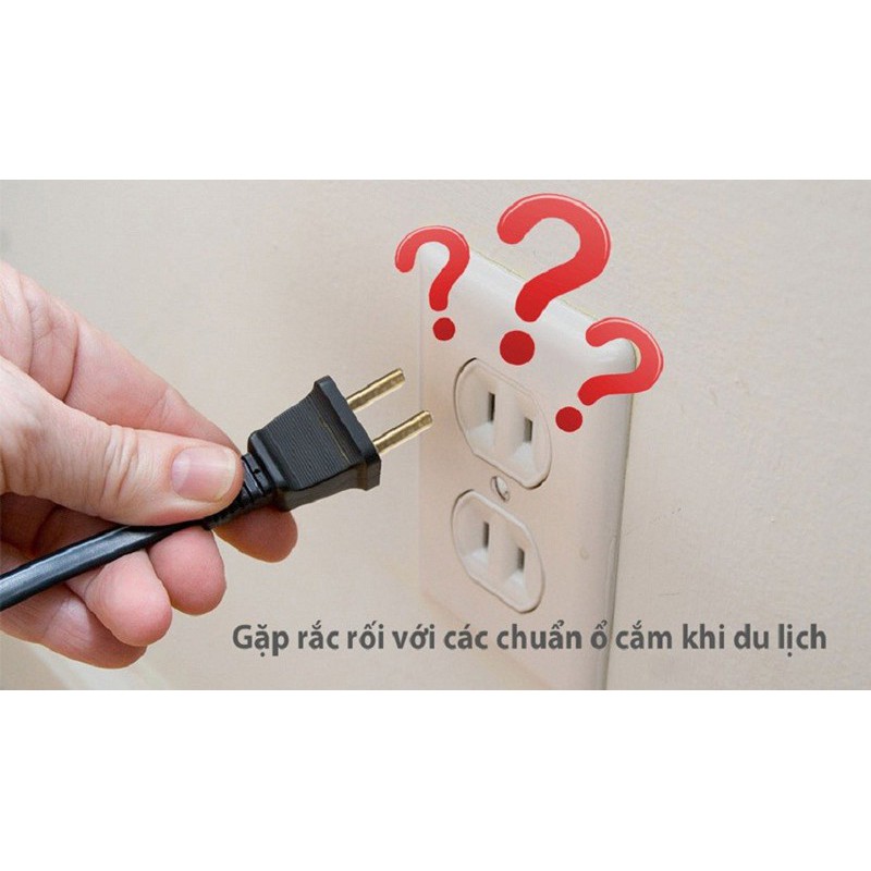 Ổ cắm điện Du lịch đa năng - Universal Adapter - Đầu nối phích cắm điện đa năng