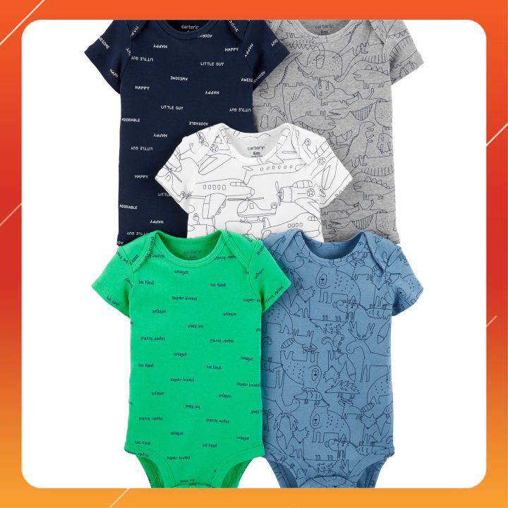 Bodysuit Carter's Airplane Nhập Mỹ Cho Bé Set 5 Bộ