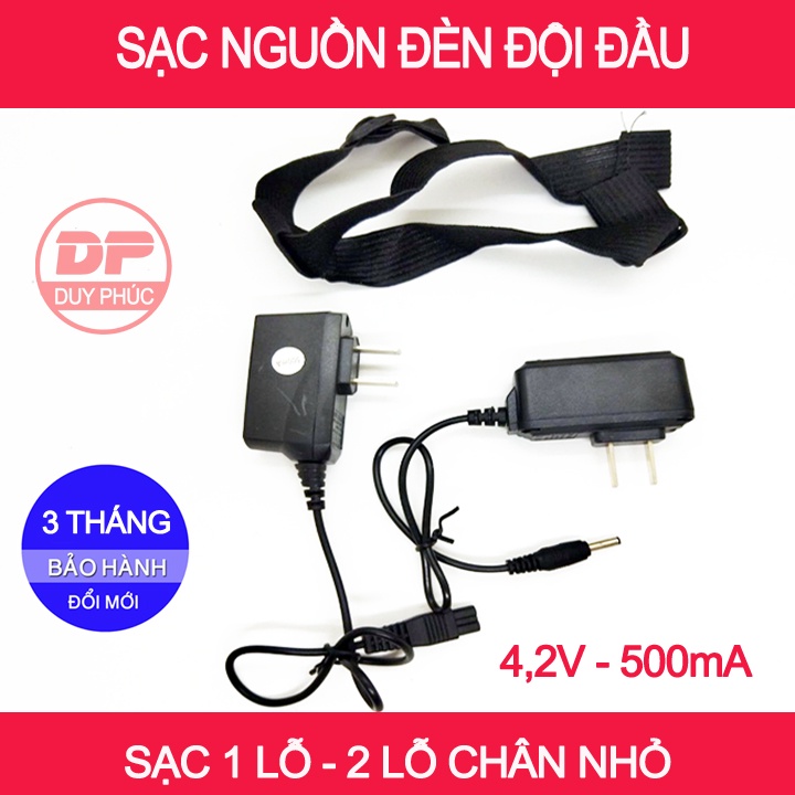 SẠC 4.2V -- 500mA – DÂY ĐEO CHO ĐÈN ĐỘI ĐẦU